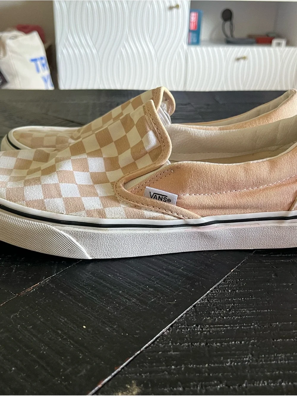 Van’s Classic Slip On Checkerboard Shoes in Frappe Mens Size 8.5 Womens Size 10